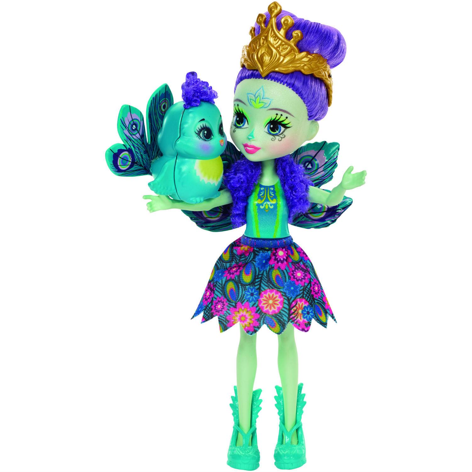 Кукла с питомцем Enchantimals DYC76 Пэттер Павлина, 15 см