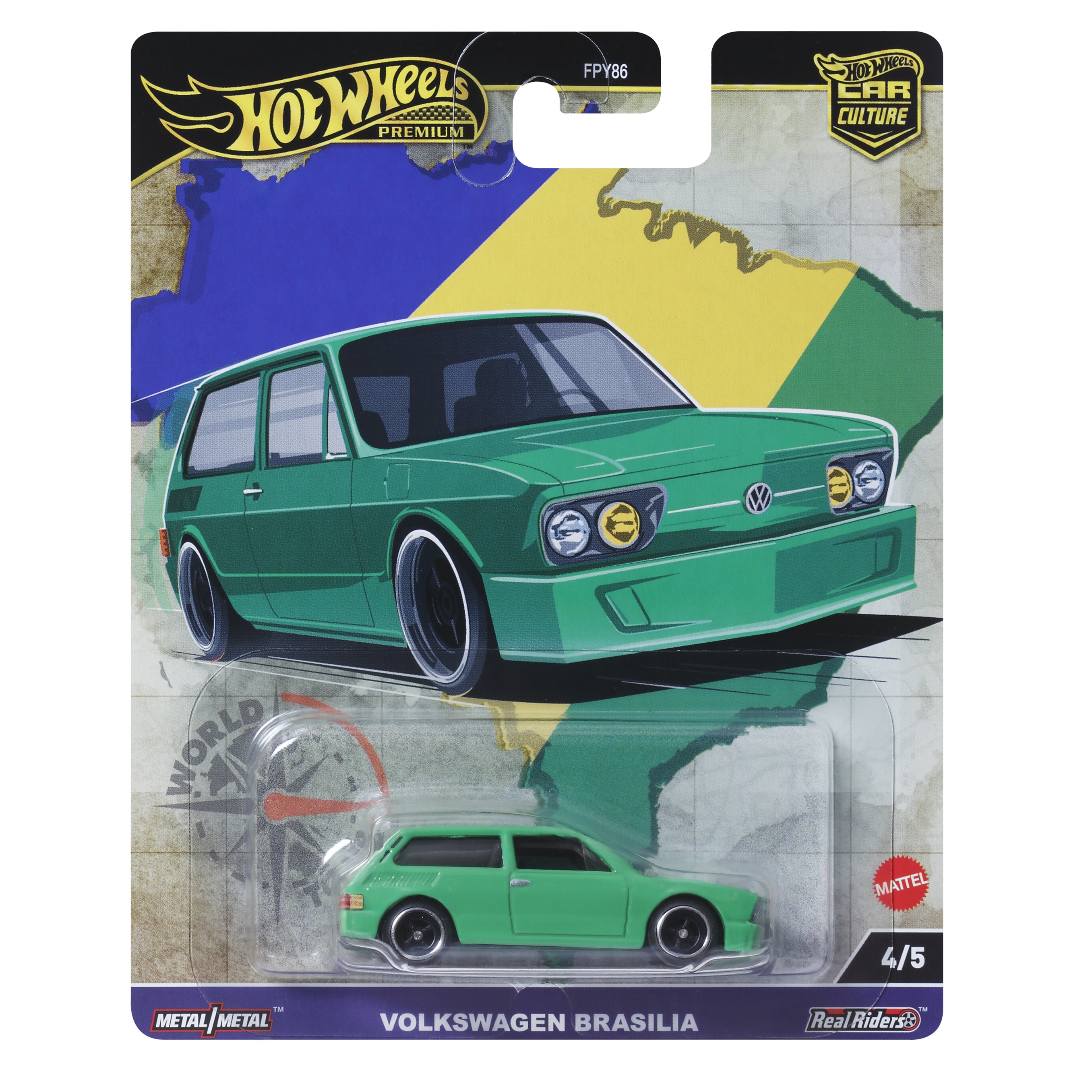 Машинка Hot Wheels HRV82 Car Culture Volkswagen Brasilia 2024