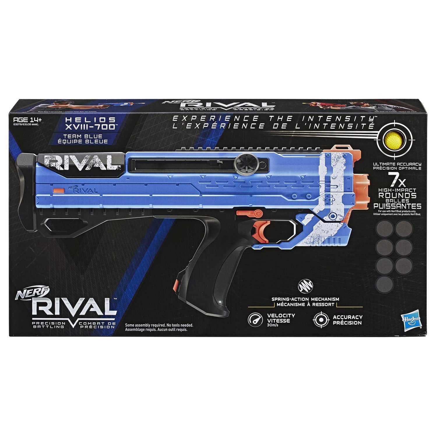Бластер Nerf Райвал E3379 Гелиос синий