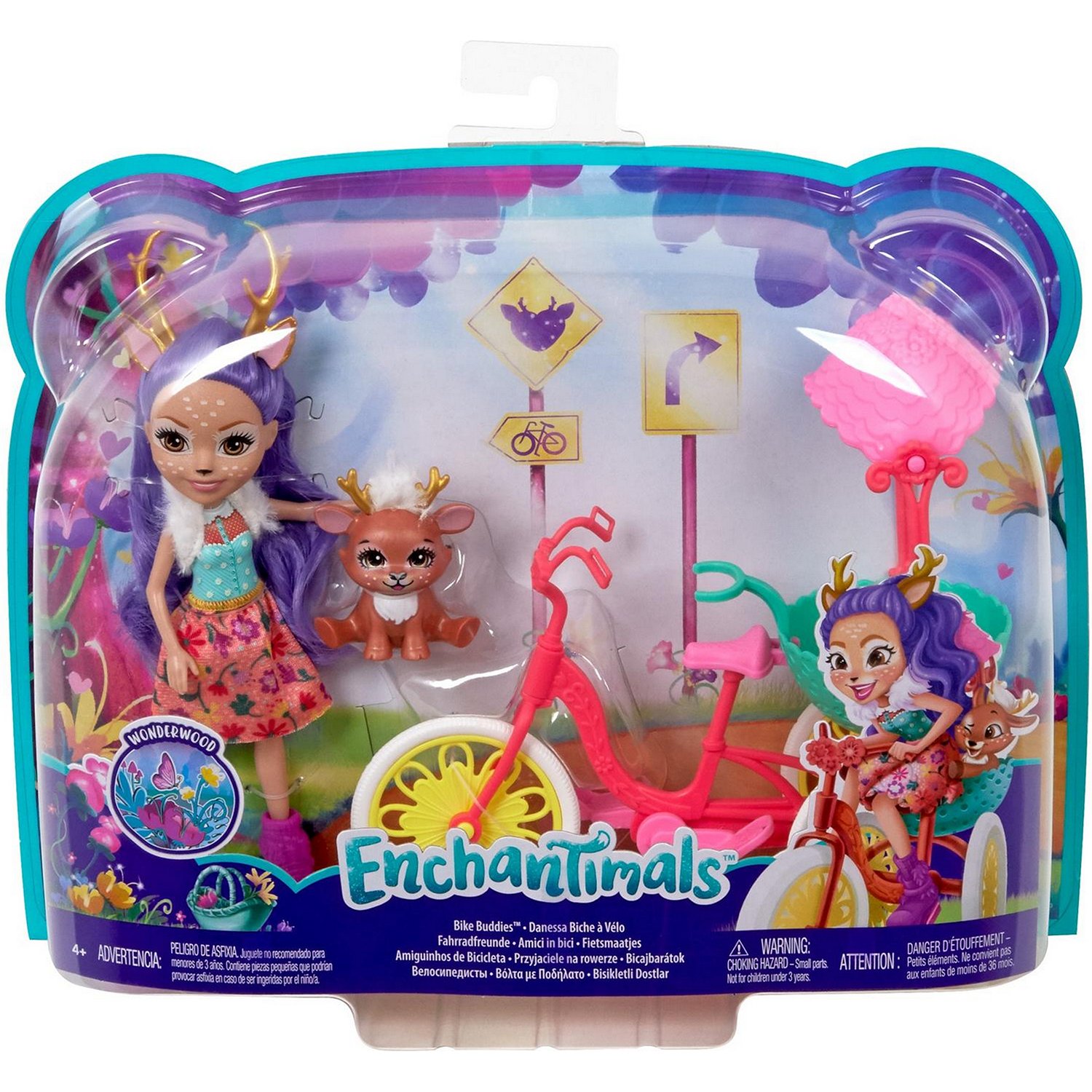 Набор Enchantimals GJX30 Друзья на велосипеде Данэсса Оленни