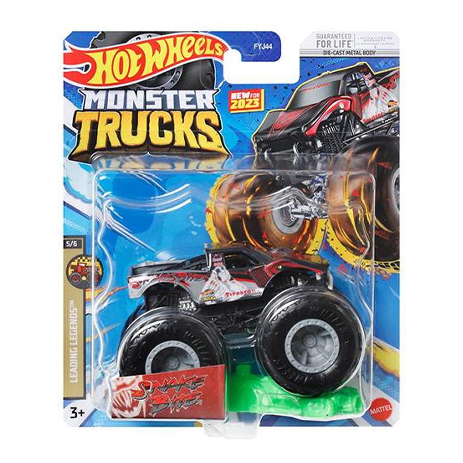 Машинка Hot Wheels HLR91 Monster Trucks Snake Bite 2023