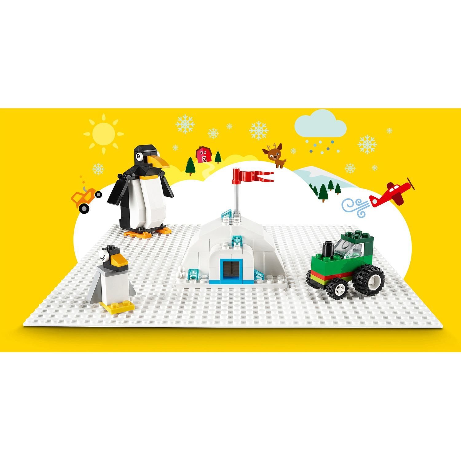 Lego Classic 11010 Белая базовая пластина