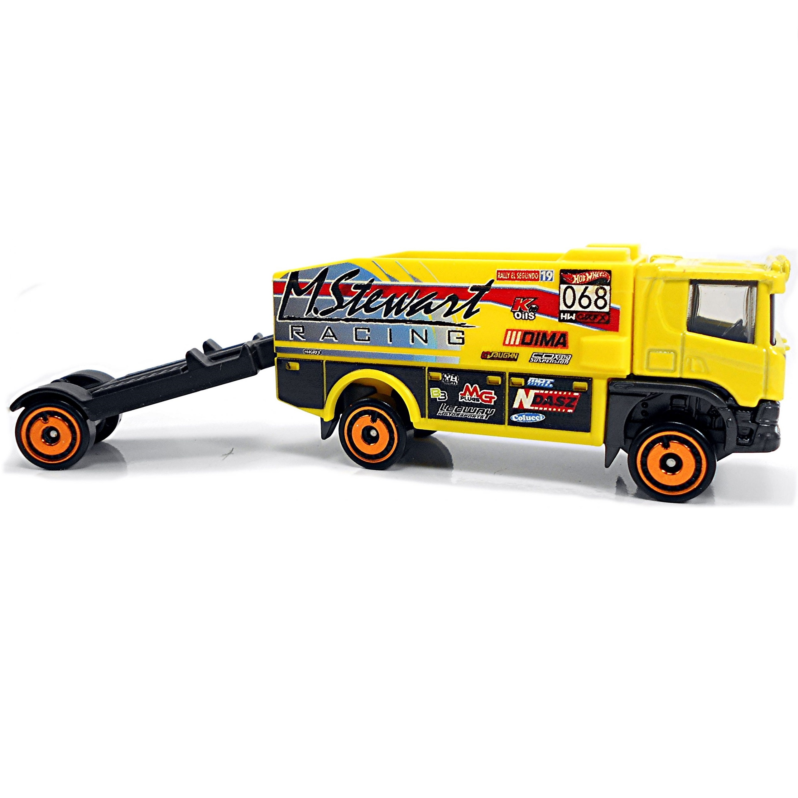 Трейлер Hot Wheels GKC33 Scania Rally Truck Желтый 2022