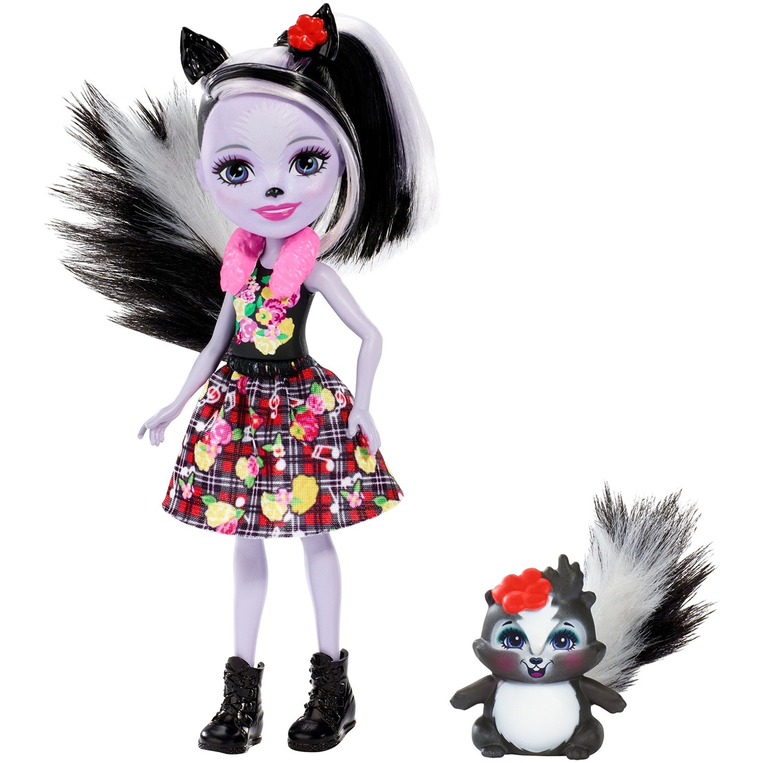 Кукла с питомцем Enchantimals FXM72 Сэйдж Скунси, 15 см