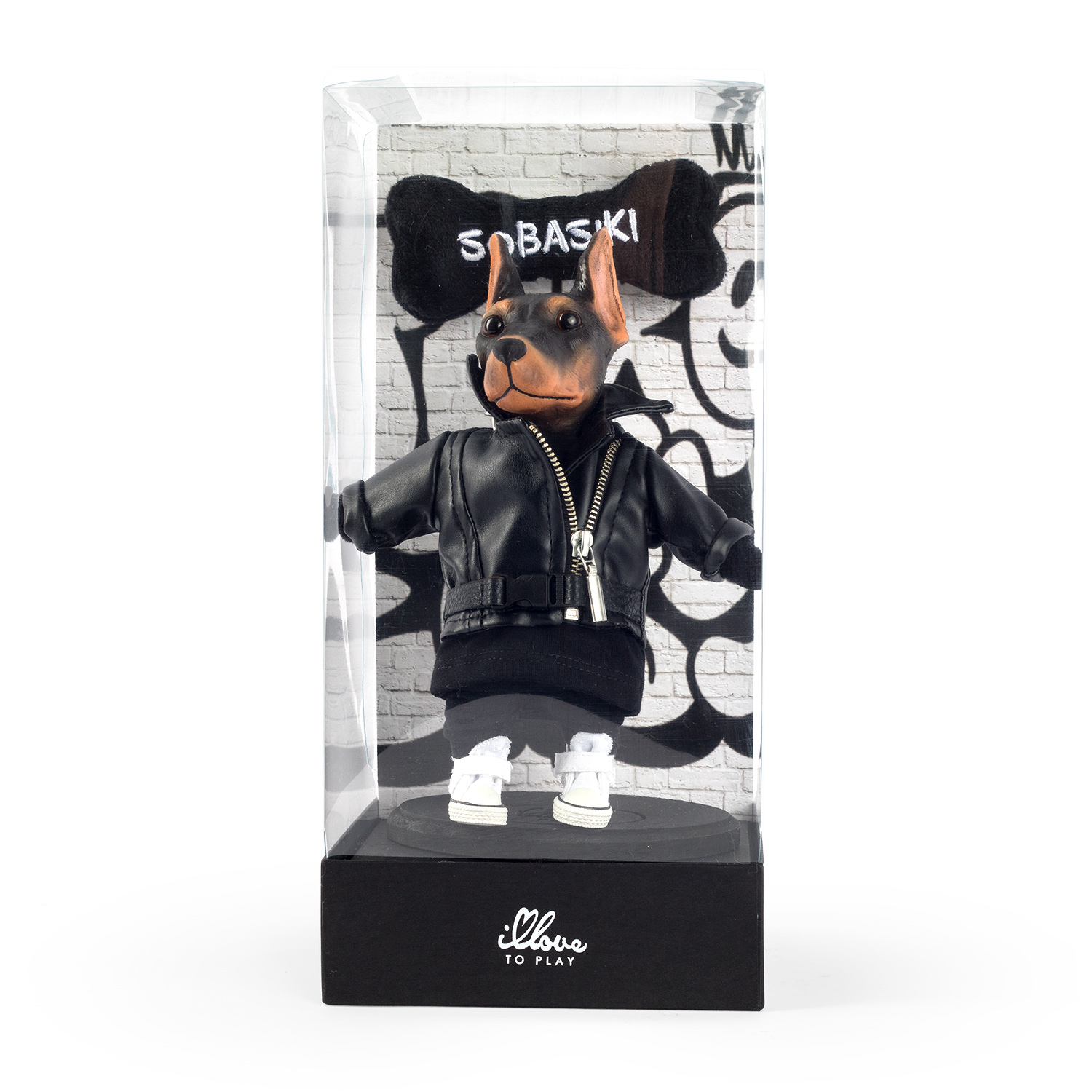 Коллекционная мягкая игрушка Sobasiki s400 Доберман Ричи