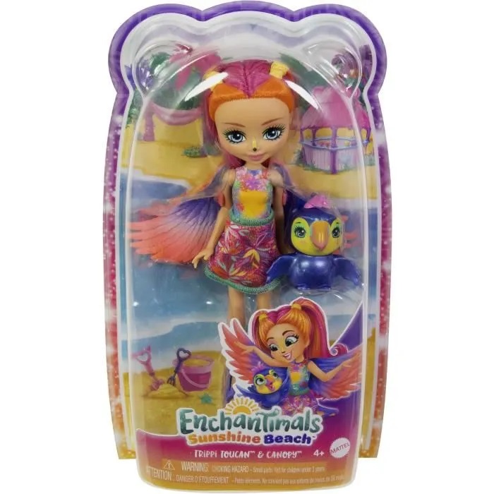 Кукла Enchantimals HRX83 Триппи Тукан и Канопи