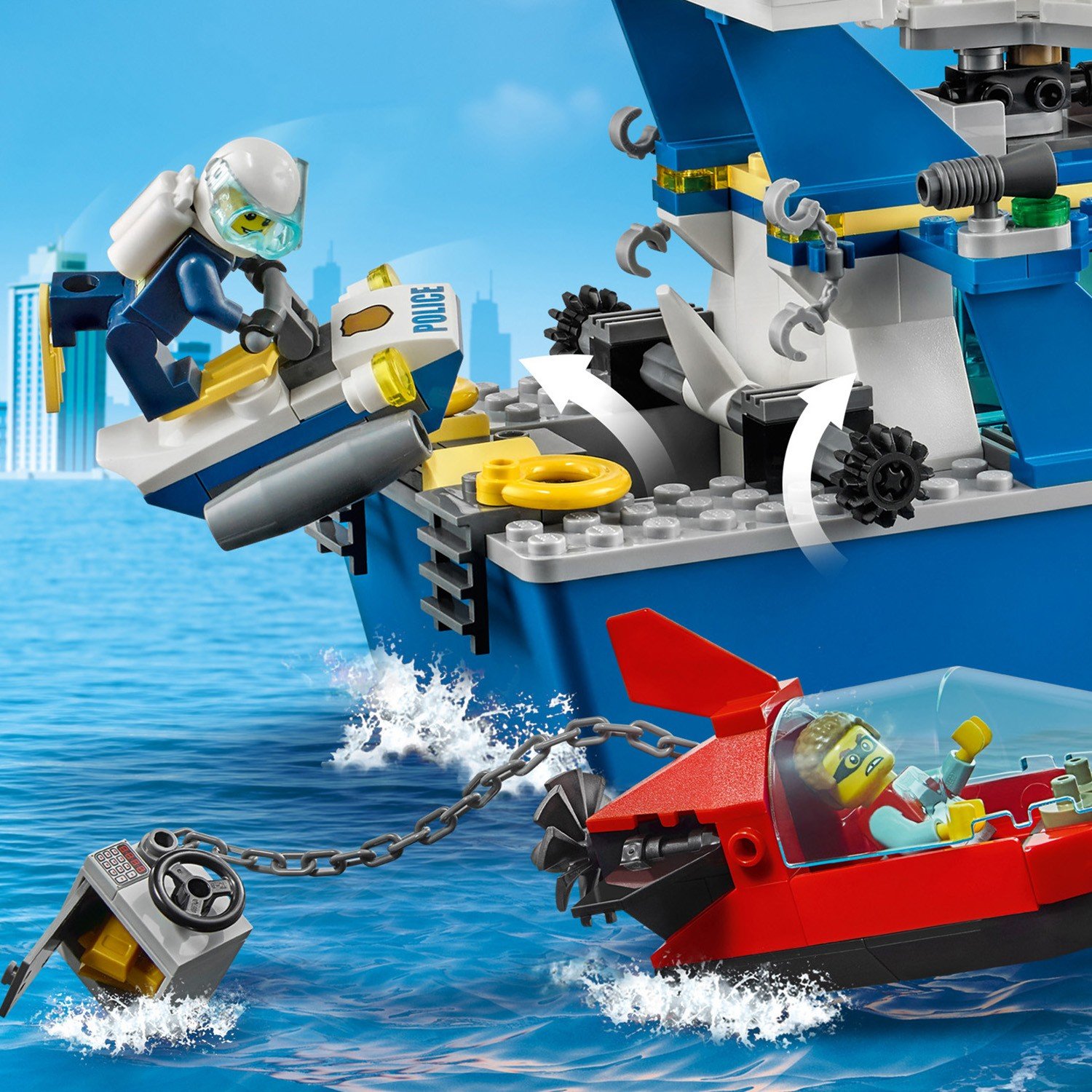 Lego City 60277 Катер полицейского патруля