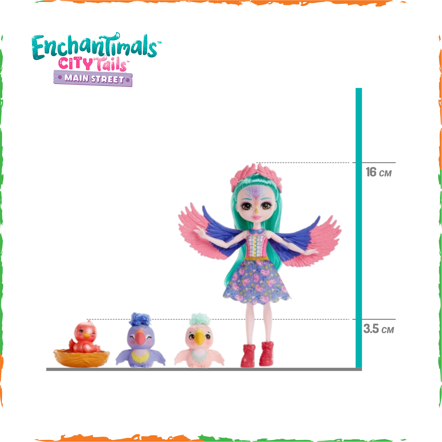 Набор Enchantimals HKN15 Семейство зябликов Филии Финч