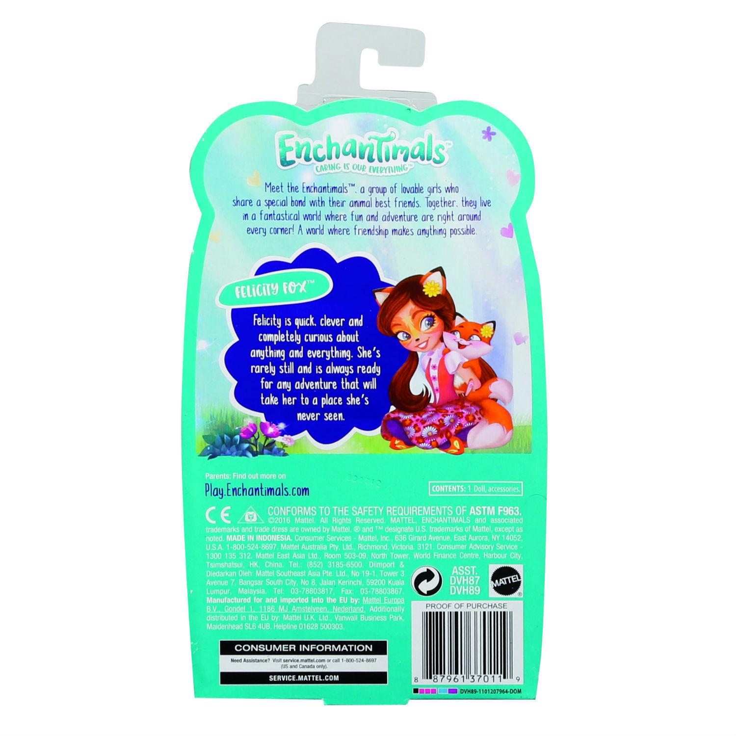 Кукла с питомцем Enchantimals DVH88 Бри Кроля, 15 см