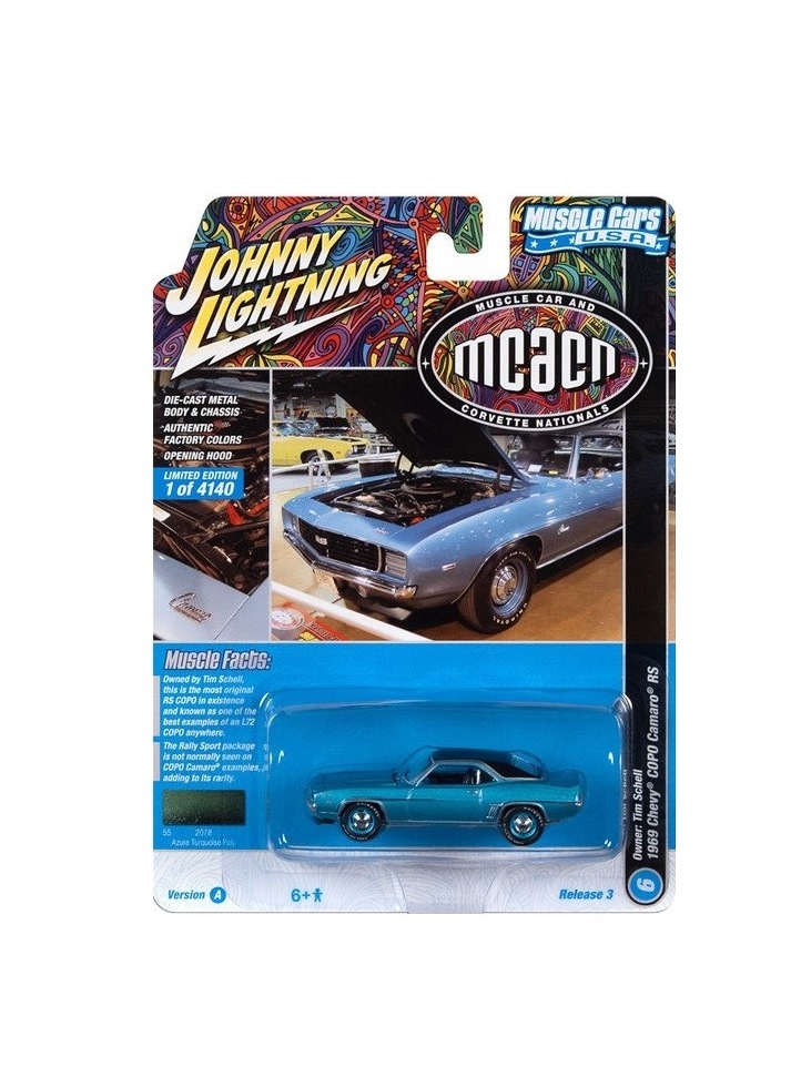 Машинка Johny Lightning 1969 Chevy COPO Camaro RS