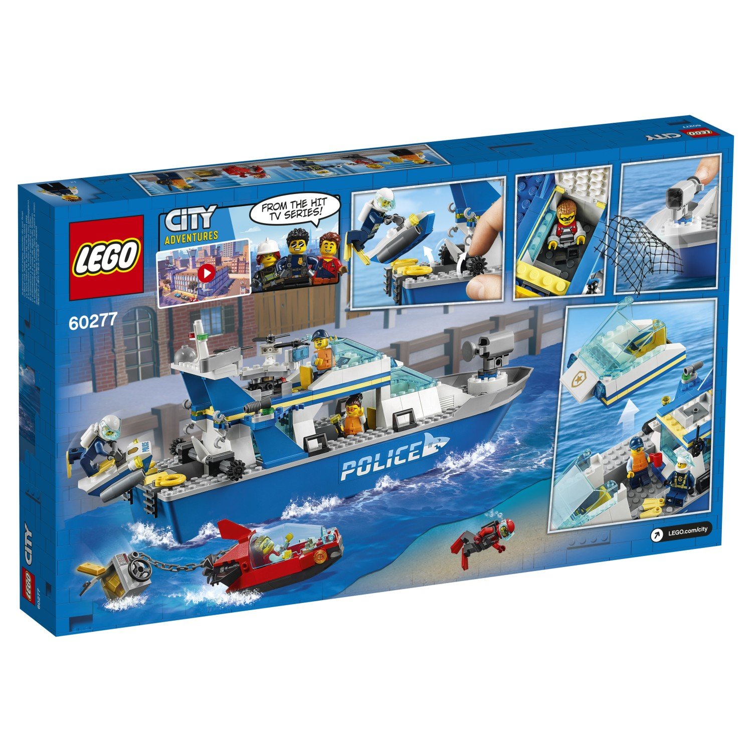 Lego City 60277 Катер полицейского патруля