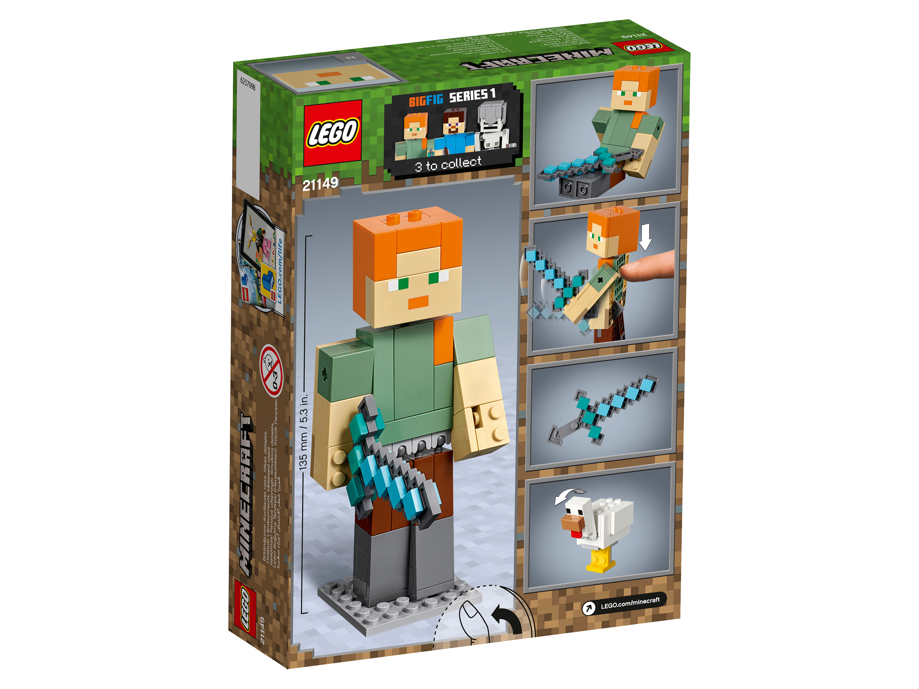 Lego Minecraft 21149 Алекс с цыплёнком