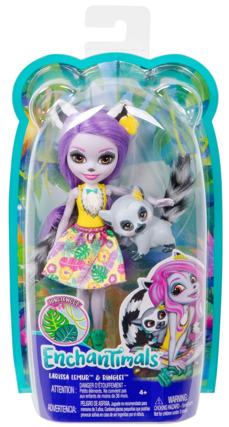 Кукла с питомцем Enchantimals GFN44 Лариса Лемури, 15 см