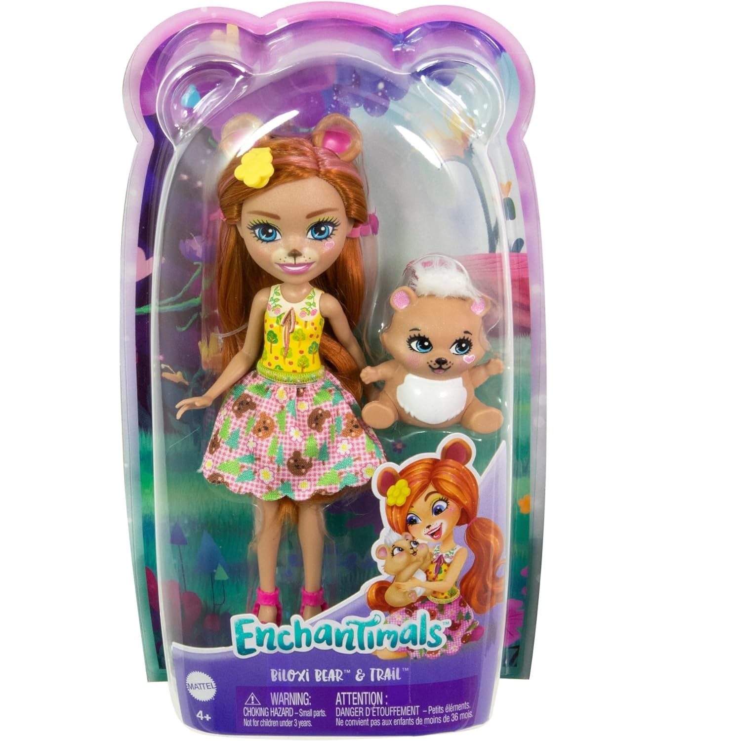 Кукла Enchantimals HTP81 Билокси Мишка и Трейл