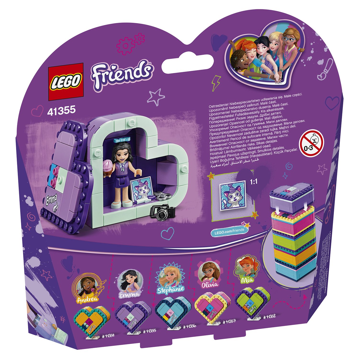 Lego Friends 41355 Шкатулка-сердечко Эммы