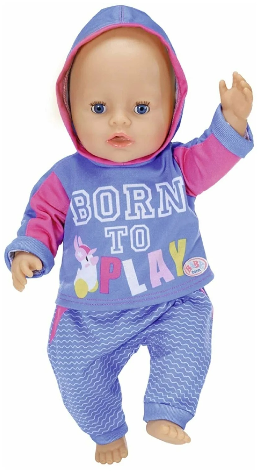 Одежда Zapf Creation Baby Born 830-109 Бэби Борн Спортивный костюмчик синий, 43 см