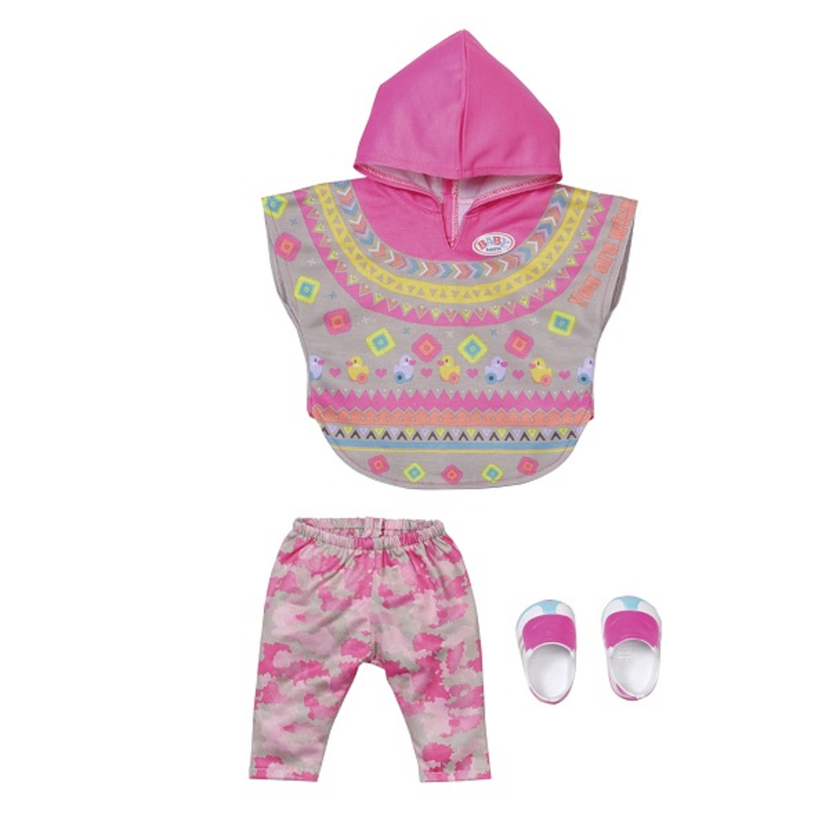 Одежда Zapf Creation Baby Born 830-161 Бэби Борн Комплект одежды с пончо, 43 см