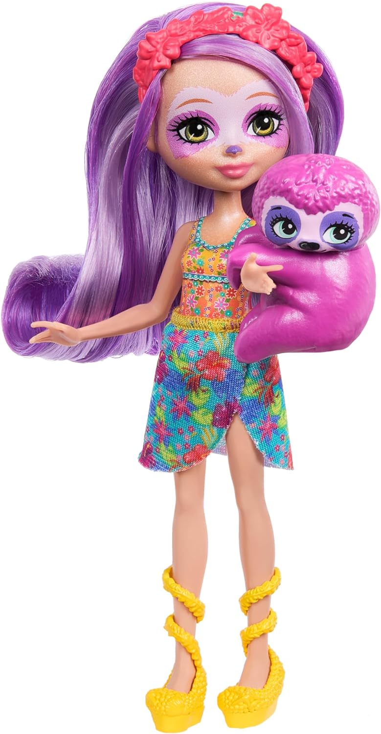 Кукла Enchantimals HRX82 Сабиндра Ленивец и Хэнг