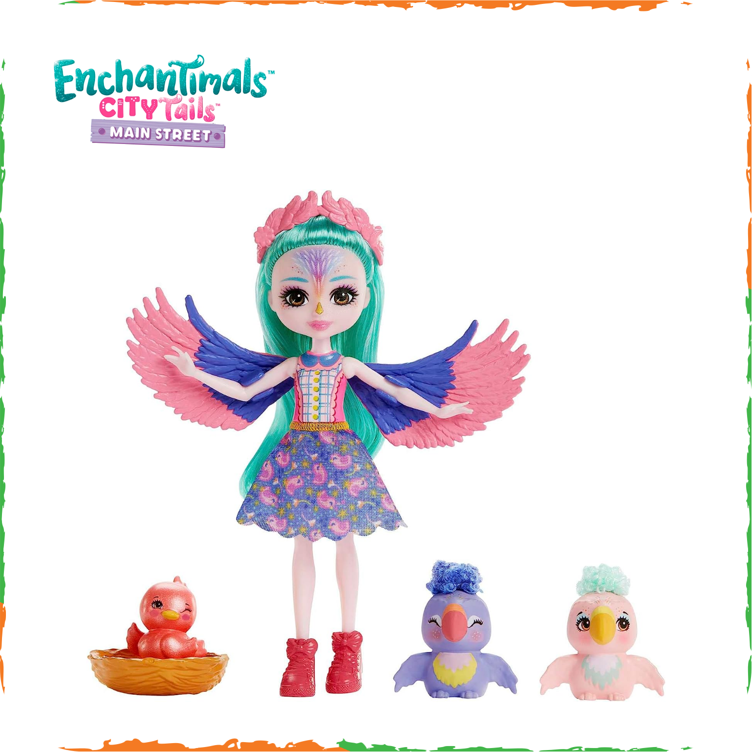 Набор Enchantimals HKN15 Семейство зябликов Филии Финч