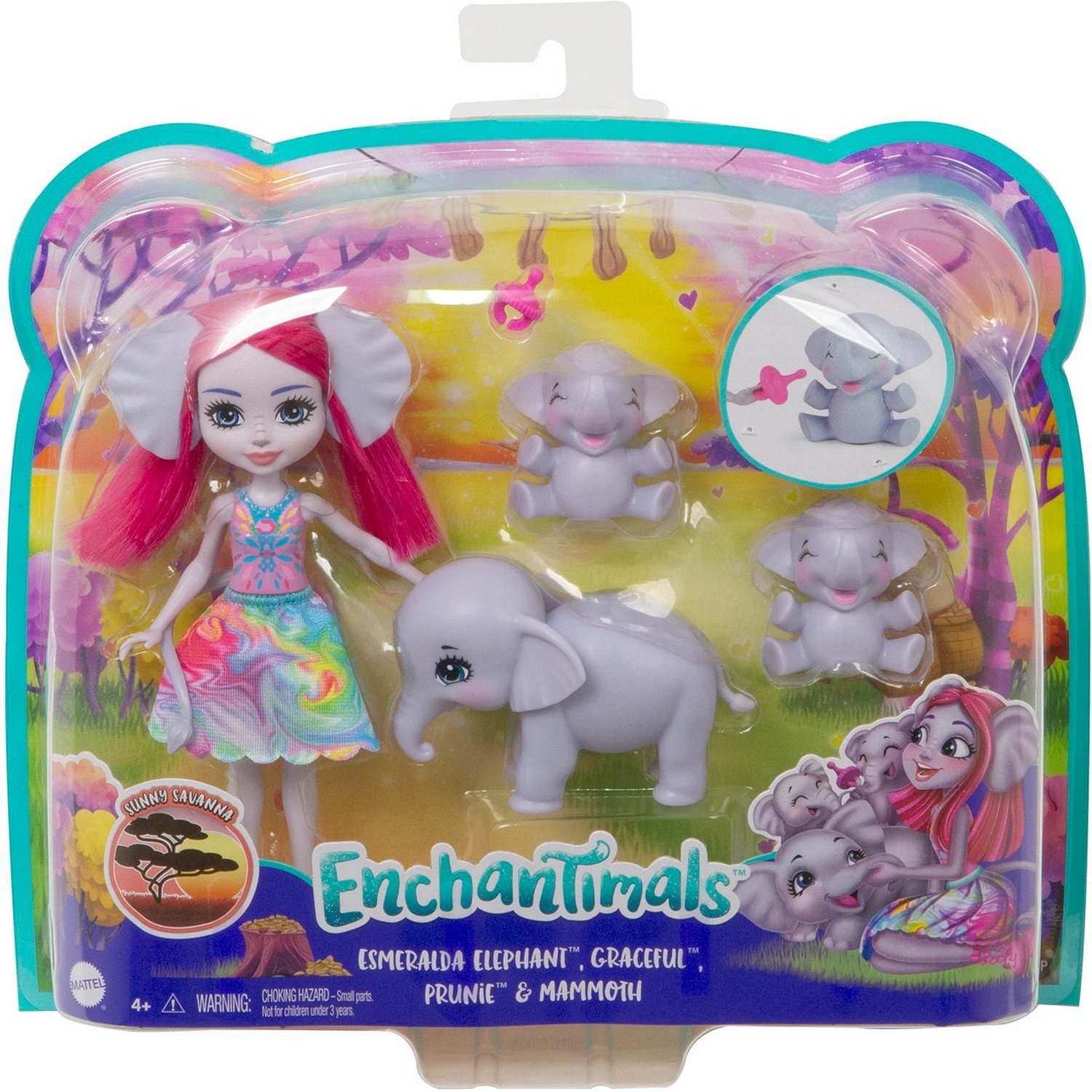 Набор Enchantimals GTM30 Эсмеральда Слонни с семьей