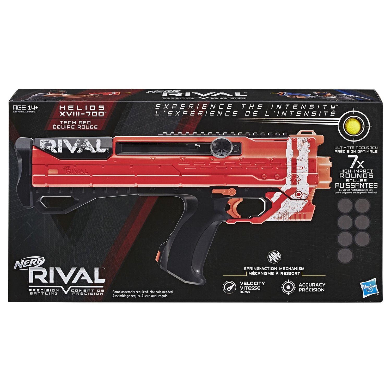 Бластер Nerf Райвал E3378 Гелиос красный